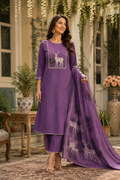Women’s Elegant Deer Print Suit Set with Soft Printed Dupatta